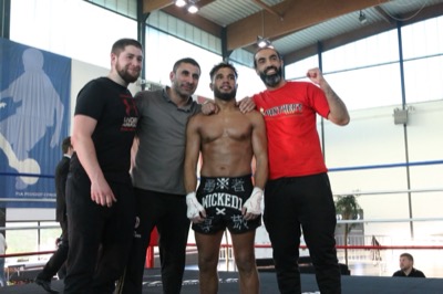Oussaïd Abdellah sur le ring du championnat de France avec son équipe